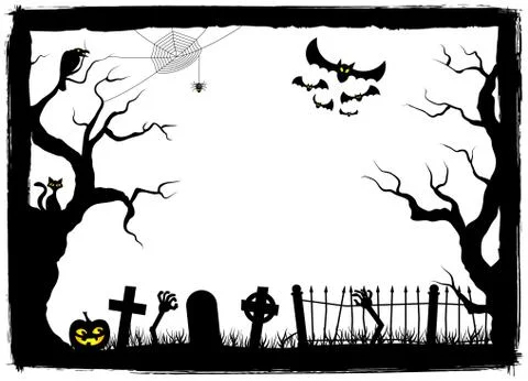 Spooky halloween background Illustrazione stock