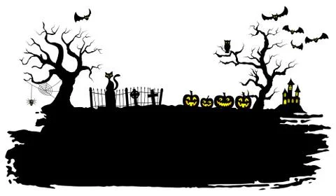 Spooky halloween background Stock Illustration