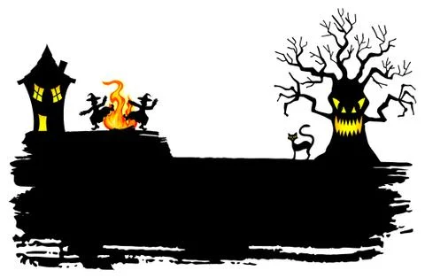 Spooky halloween background Stock Illustration