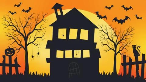 Spooky halloween background Stock Illustration