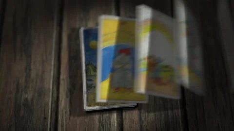 Spooky Halloween Card Deck Shuffling During Esoteric Prediction Session Stock Footage 268264121