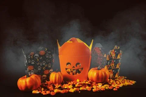 Spooky Halloween Decor Stock Illustration