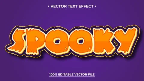 Spooky Halloween editable text effect vector design Illustrazione stock
