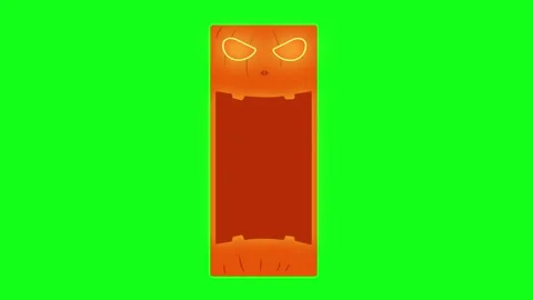 Spooky Halloween face card animation with four different color background 4k Stock Footage 251700545