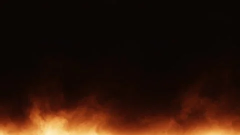 Spooky Halloween Fire Flames Rising Frame Animation on Dark Background for .. Stock Footage 344864814
