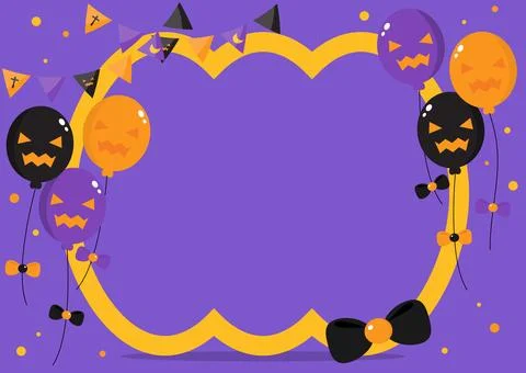 Spooky halloween frame Stock Illustration