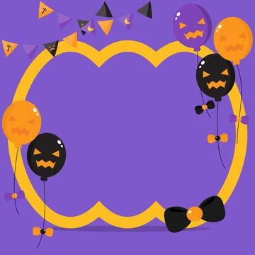 Spooky halloween frame square Illustrazione stock