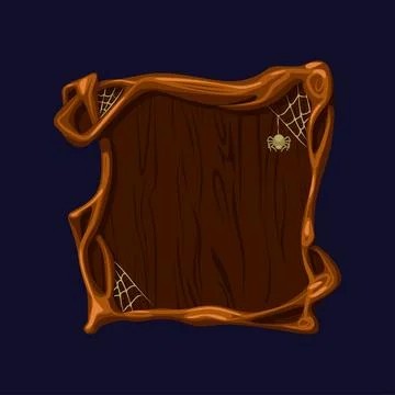 Spooky Halloween frame tree design isolated for print, decoration, element de Stockillustratie