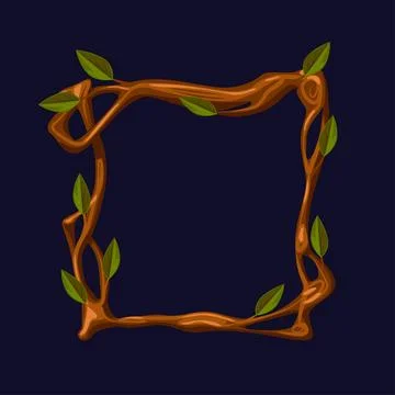Spooky Halloween frame tree design isolated for print, decoration, element .. 스톡 일러스트