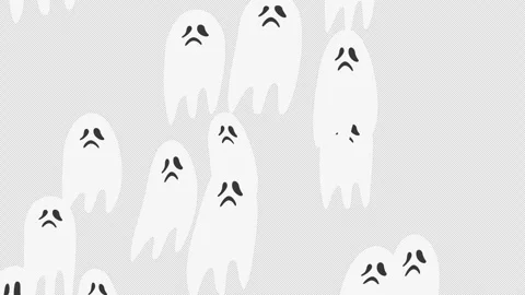 Spooky Halloween Ghost Animation on Transparent Background Stock Footage 313922861
