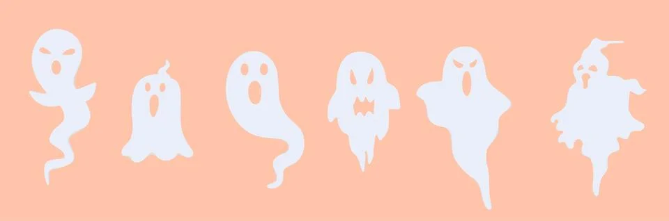 Spooky halloween ghost Stock Illustration