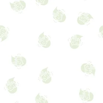 Spooky halloween glyph seamless pattern Stock Illustration