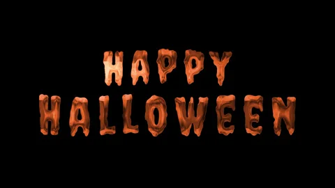 Spooky Halloween Greeting Text Effect. Stock Footage 318515534