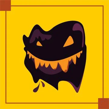 Spooky halloween icon shapeless vector illustration Stock Illustration