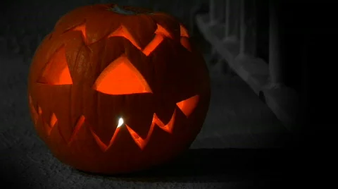 Spooky Halloween Jack O Lantern Video stock 114979