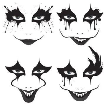 Spooky Halloween Makeup Ilustração Stock