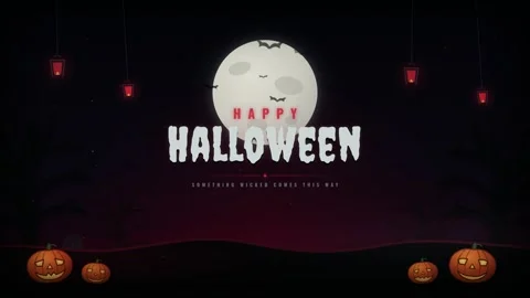 Spooky Halloween night background loop Video stock 346697613