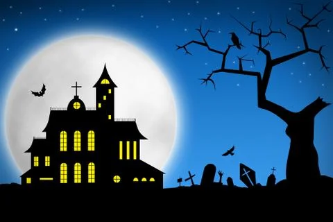 Spooky Halloween night Stock-Illustration