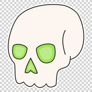 Spooky halloween skull Stock Illustration