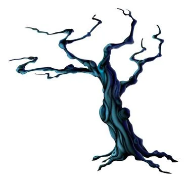 Spooky halloween tree Stock Illustration