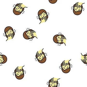 Spooky halloween vector seamless pattern Stock Illustration