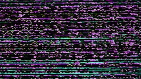 Spooky Haunted Halloween TV Interference Video stock 213605431