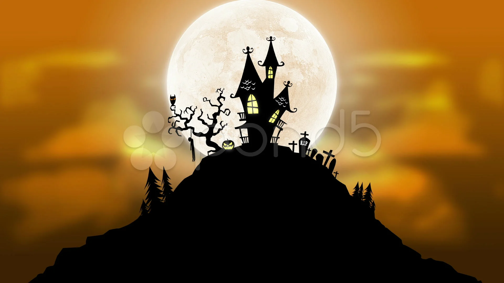 Spooky HD Halloween Background Loop | Stock Video | Pond5