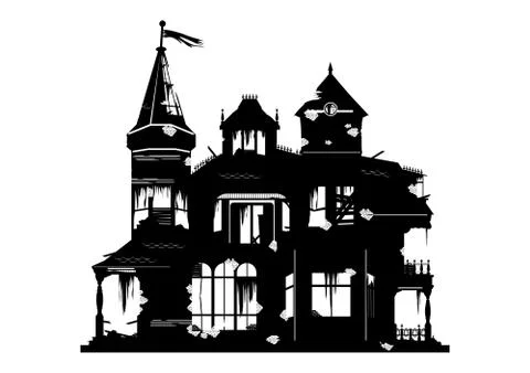 Spooky house. Stock Illustration