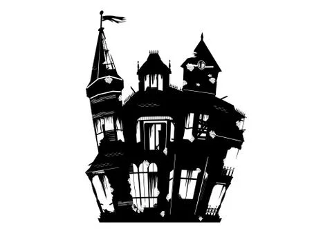 Spooky house. Stock Illustration