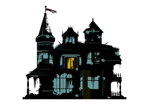 Spooky house. Stock Illustration