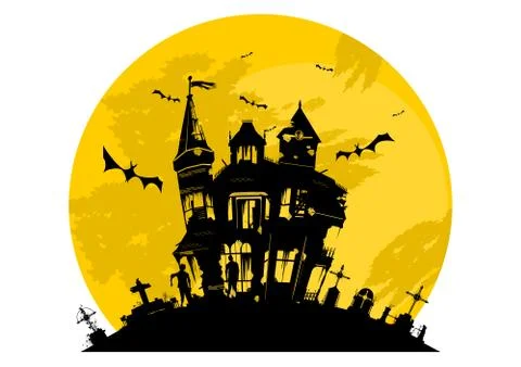 Spooky house. Stock Illustration