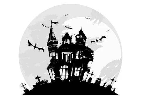 Spooky house. Illustrazione stock