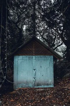 Spooky hut in forest Stock Photos