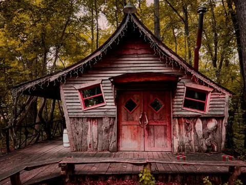 Spooky Hut Stock Photos