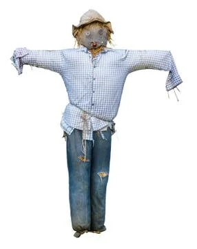 Spooky Isolated Scarecrow Stock Photos