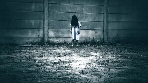 Stock Video: Spooky Little Girl Exterior ~ #43182349 | Pond5