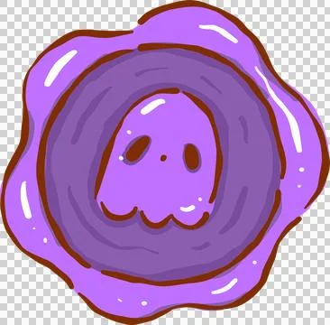 Spooky Mail Halloween Delivery, Ghost Wax Seal Hand Drawn Illustration Stock Illustration