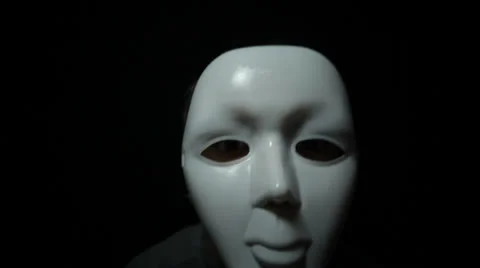 Spooky masked face 库存影片 23921713