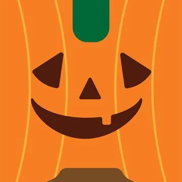 Spooky Monster Pumpkin Halloween Vector Art Stock Illustration