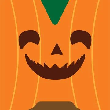 Spooky Monster Pumpkin Halloween Vector Art Stock Illustration