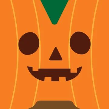 Spooky Monster Pumpkin Halloween Vector Art Stock Illustration