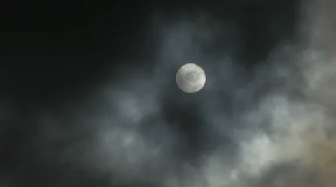 Spooky moon. night sky. moonshine. moon light. 4K background Stock Footage