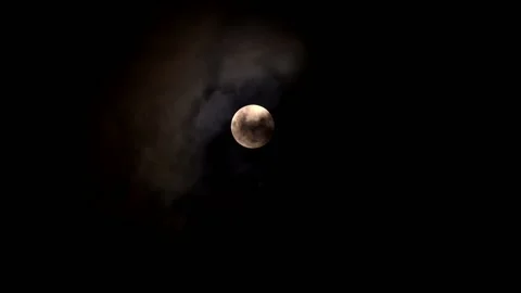 Spooky Moon Transition Stock Footage 146046265