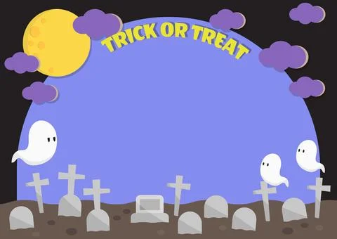 Spooky nightlife frame Stock Illustration