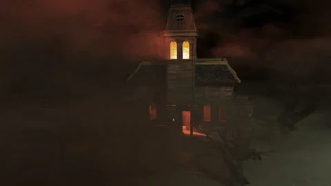 Spooky Old House Fly into Stock Footage 248927183
