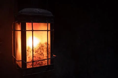 Spooky Old Lantern Or Lamp 库存照片