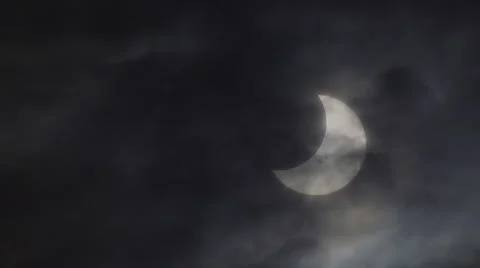 Spooky Ominous Solar Eclipse Of Evil Portent Video stock 42989745