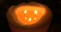 Spooky Orange Candle 03 HD Footage