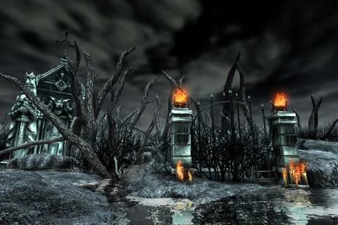 Spooky Place Stock Illustration