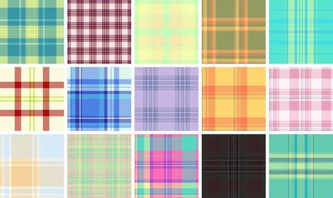 Spooky plaid pattern pack tailored for Halloween packaging. Coordinated tarta Illustrazione stock